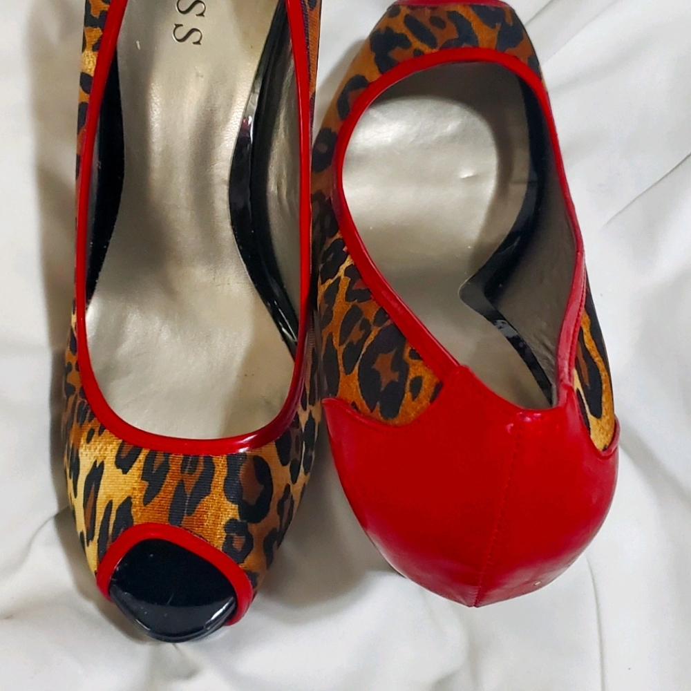 Guess Red &  Leopard Shoes